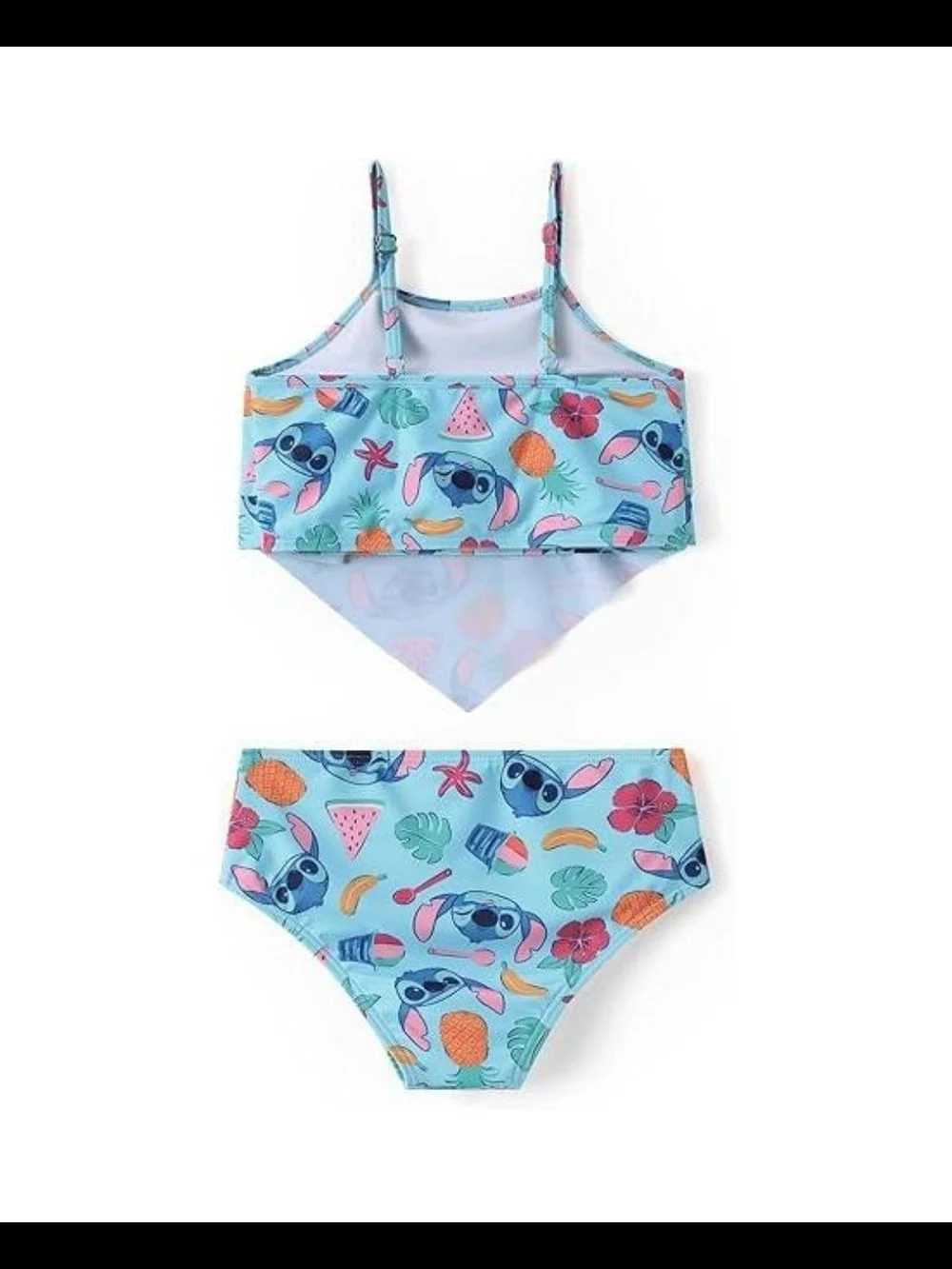 Disney  Stich Light Blue Tropical Girls' Tankini Set